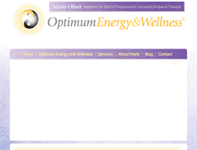 Tablet Screenshot of optimumenergyandwellness.com